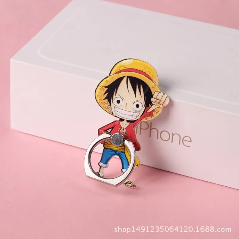 Cute One Piece Mobile Phone Stand Holder Finger Ring Chopper Luffy Phone Ring Buckle Bracket for IPhone Huawei Xiaomi All Phone view 5