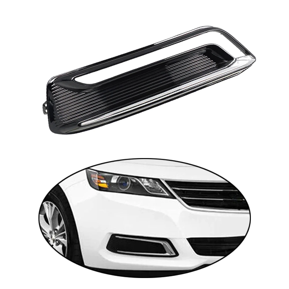 Front Bumper Fog Light Foglamp Grille Cover Frame for Chevrolet Impala 2014 2015-2020 Left/Right ABS Black 23455347 23455346