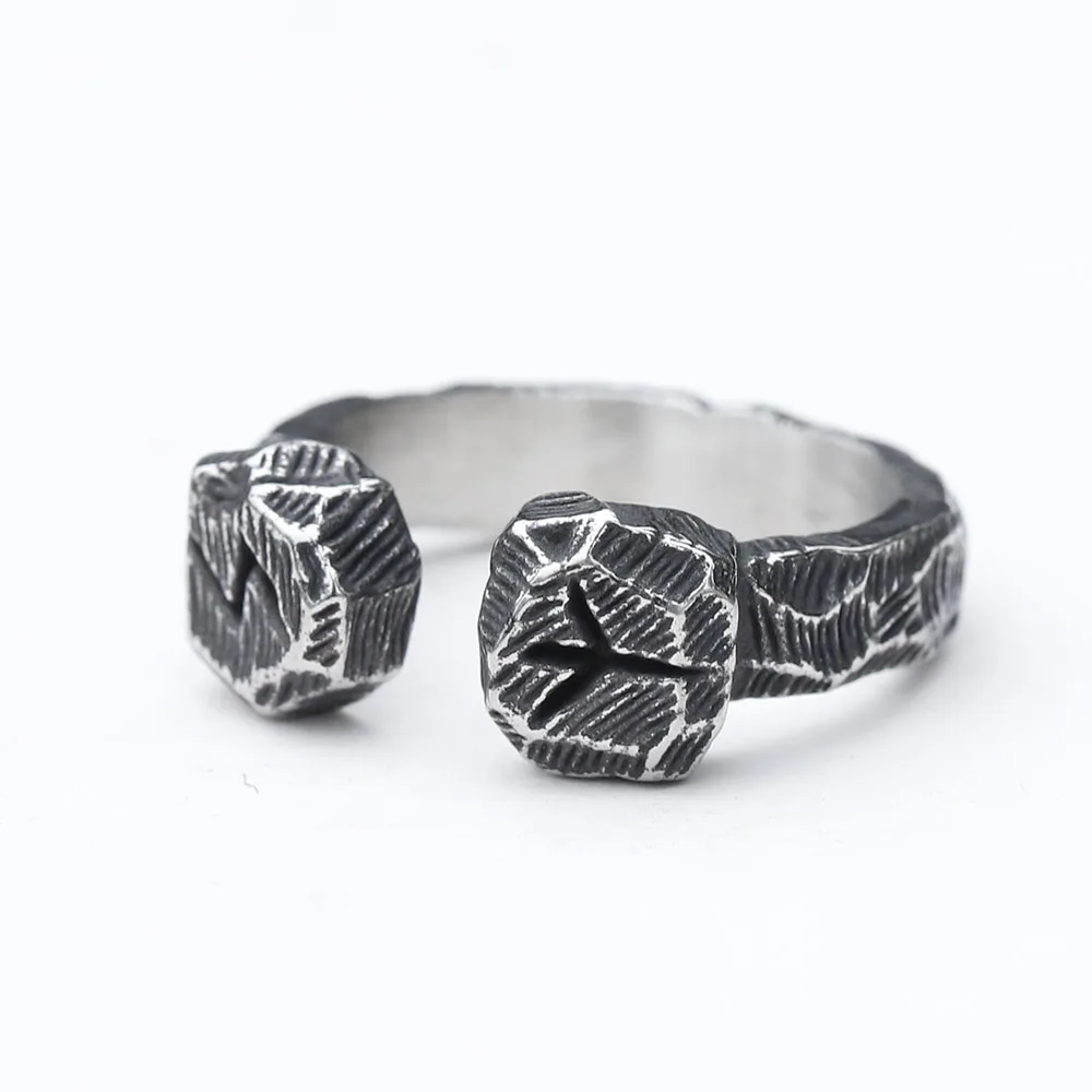 Neuer Edelstahl Viking-Runenring für Männer, Skandinavischer Hochzeitsring, Damen-Band-Schmuck, Geschenk, Kostenloser Versand