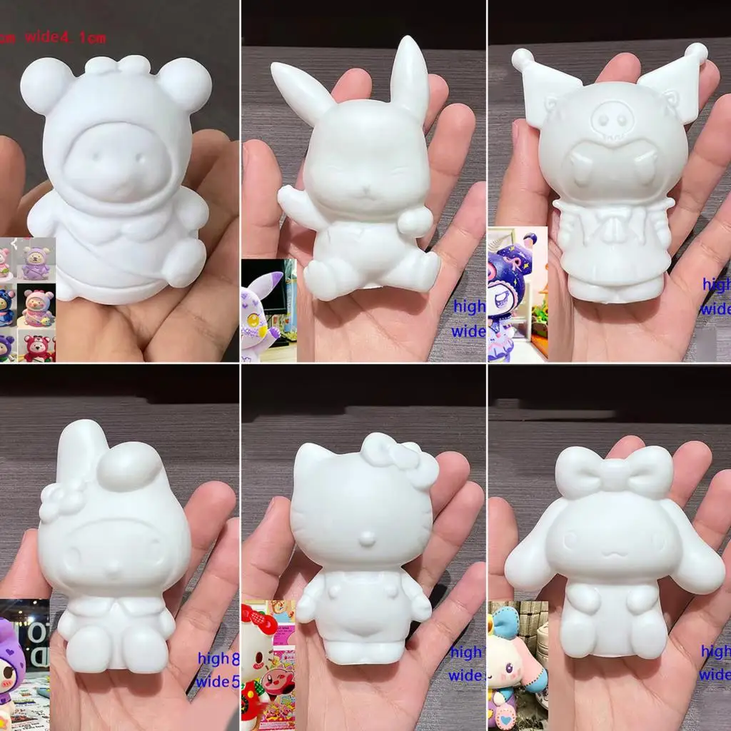 Hellokittys Kawaii Sanrio раскраска Кукла мультфильм аниме Kuromi Cinnamoroll сладкий Diy Копилка окрашенные граффити Хэллоуин подарок
