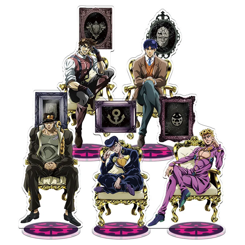 Game JoJos Bizarre Adventure Cute Anime Cosplay Acrylic Stand Figures Plate Desk Decor Standing Sign Figures Accessories Gifts