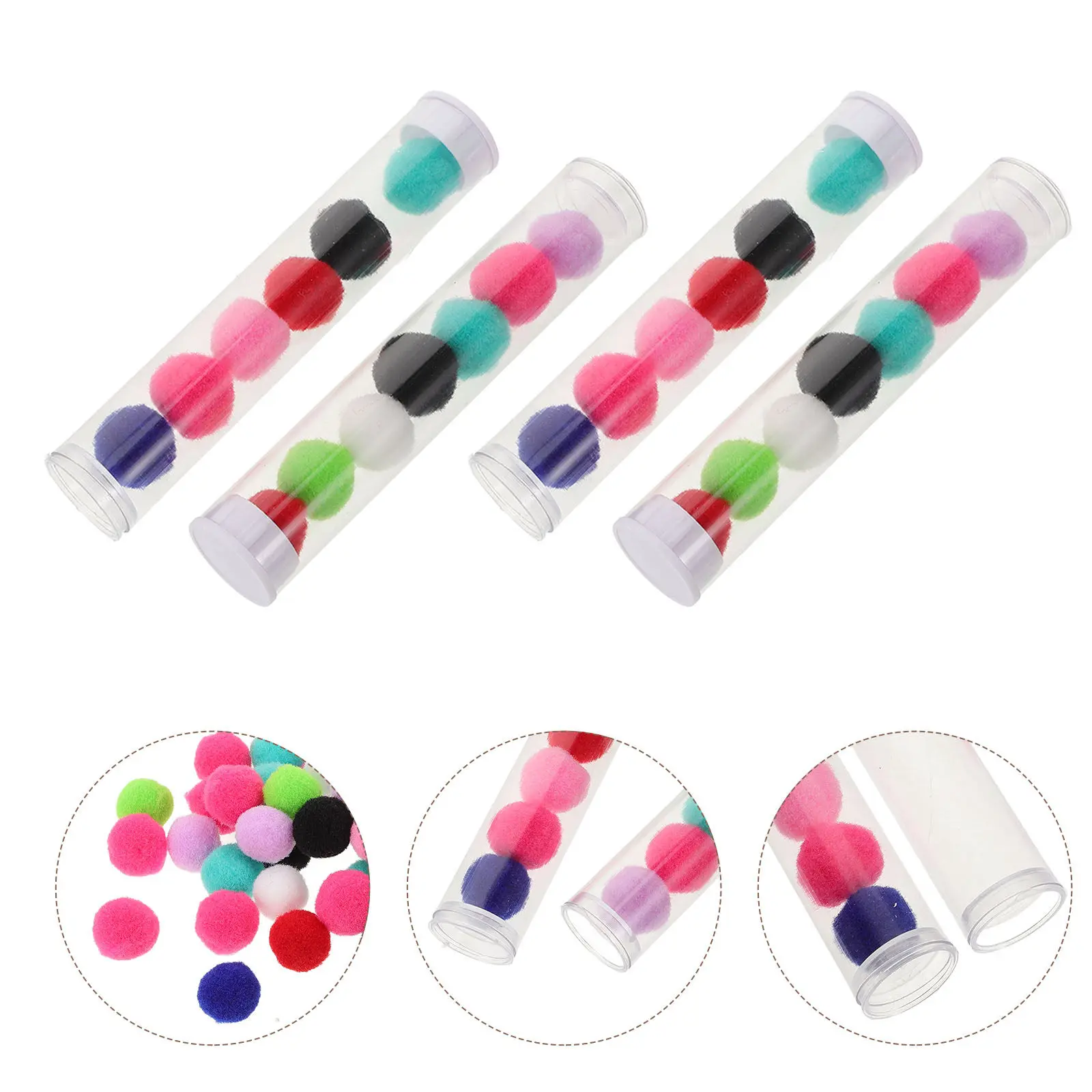 

10Sets Drinking Water Record Tube Pompom Kindergarten Drinking Area Layout Monitoring Tool Visual Consumption Tracking Cleaning