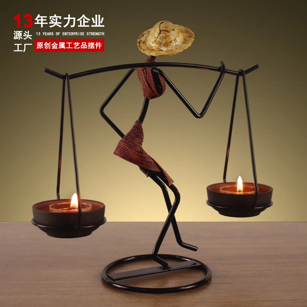 

Elegant pastoral figures at home candlesticks romantic candlesticks Dai girl's dining table ornaments home decoration