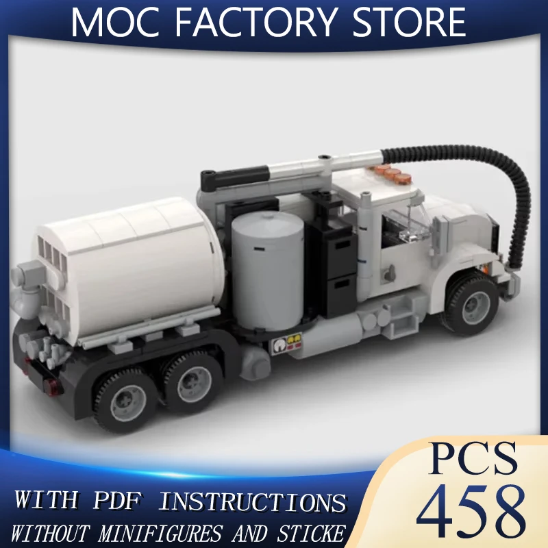 

City Car Model Moc Building Bricks Construction Site HydroVac Truck Technology Blocks Gifts Christmas Toys DIY Sets Assembly