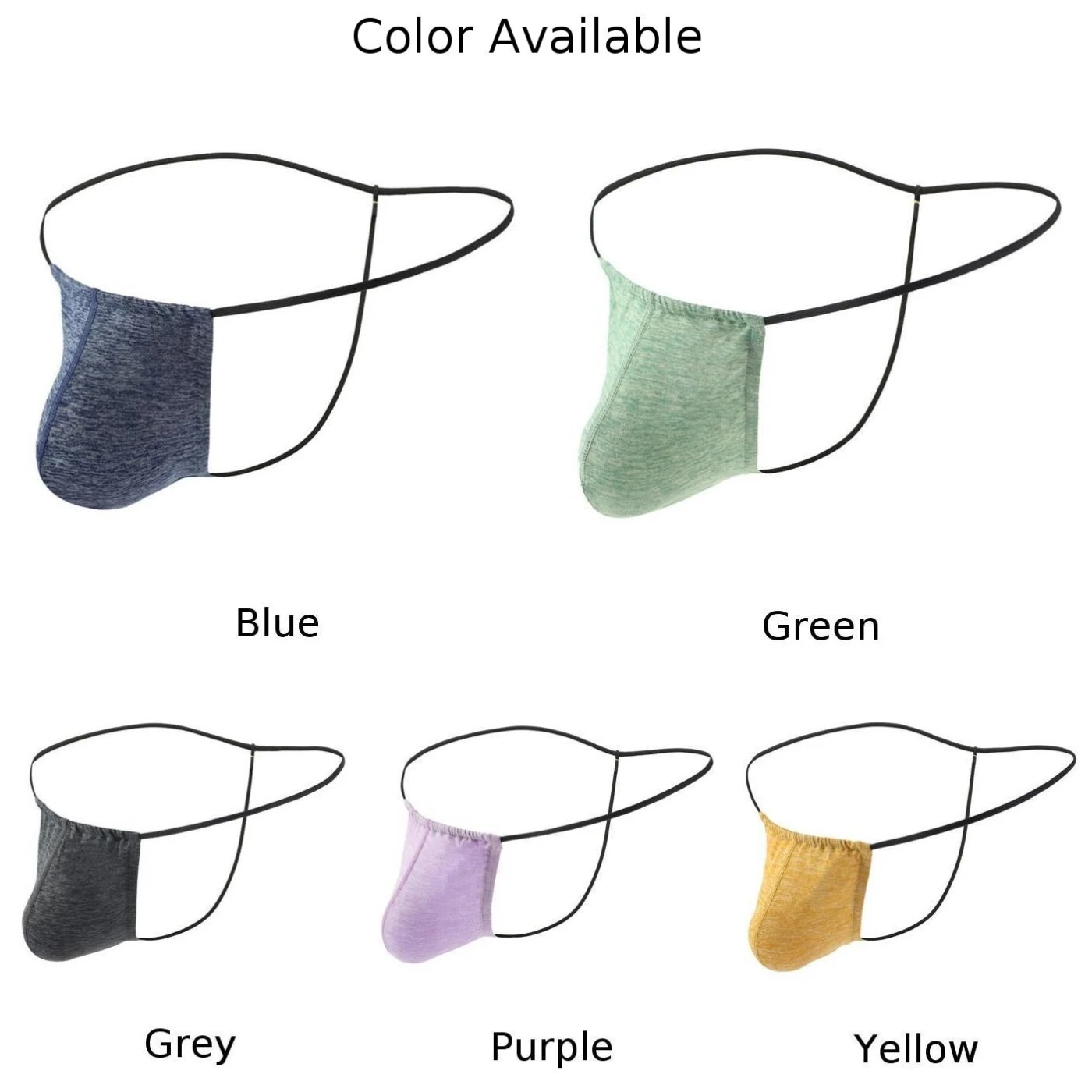 Celana Dalam Pria Model Thong Jockstrap Transparan dengan Kantong, Low Rise, Tembus Pandang, Seksi, Model V-String