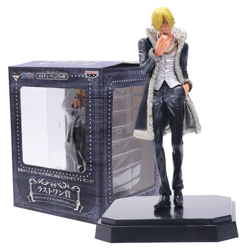 23cm One Piece Anime Figures Sanji Action Figure Smoking In A Standing Position Statue Collection Model Doll Ornaments Toys Gift