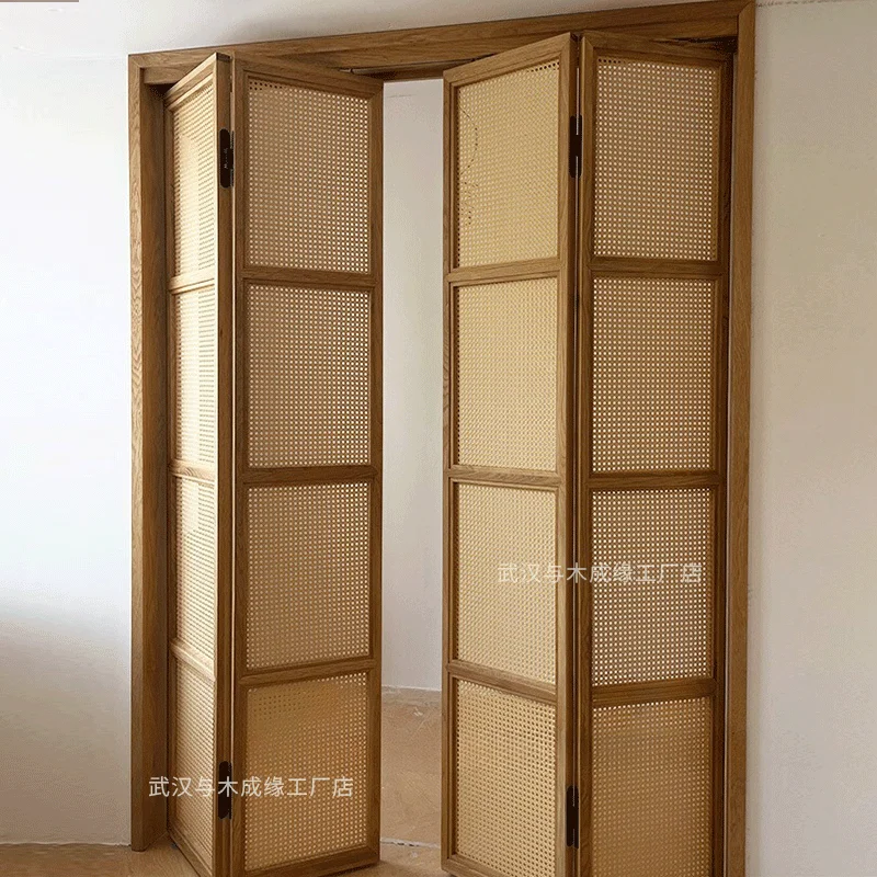 باب من الخيزران على الطراز الياباني، باب غرفة نوم قابل للطي من الخشب الصلب، باب منزلق من الخشب الصلب