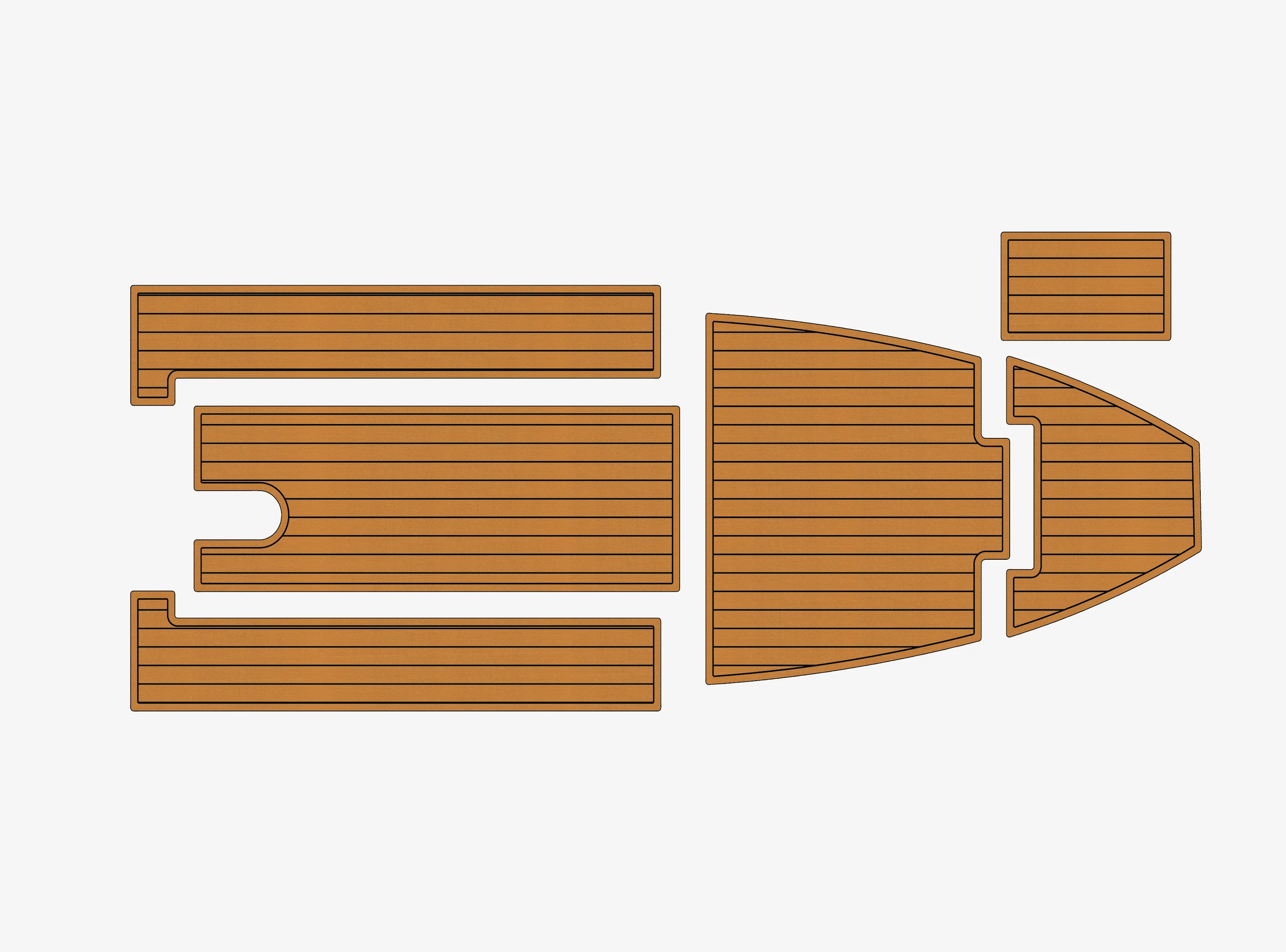 

Anti-Skid EVA Faux Teak Self-Adhesive 6mm Boat Deck Pad for Stabicraft Yacht Cockpit Durable Marine Floor