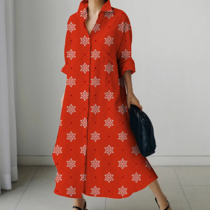 Autumn Women'S Dress Colorful Spotted Print High Quality Dress For Home, Leisure, Shopping, Fashion Women Exclusive