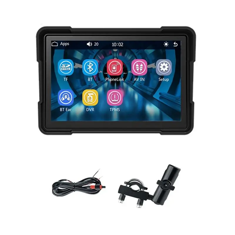 

Precision Motorcycle 5 Inch Bluetooth Portable Screen GPS Navigation IP67 Waterproof Wireless Carplay Android Auto MP5 Player