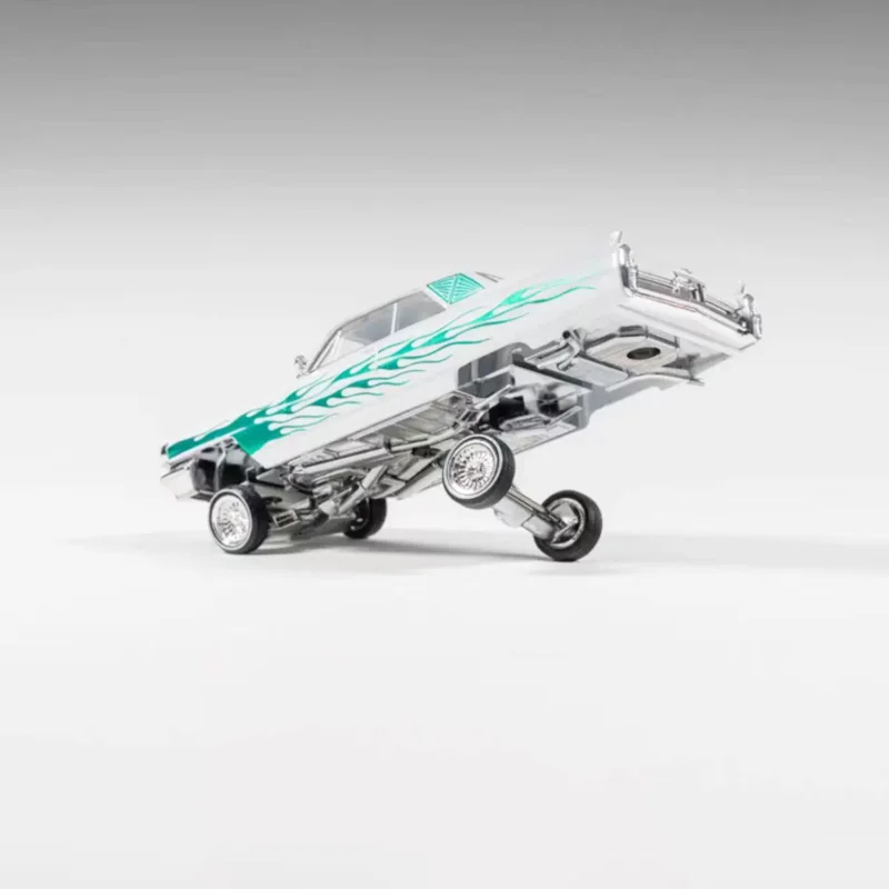Diecast 1:64 Scale 97M 1964 Coupe DeVille Lowrider Alloy Simulation Car Model Static Display Collectibles Boy Gift Decoration
