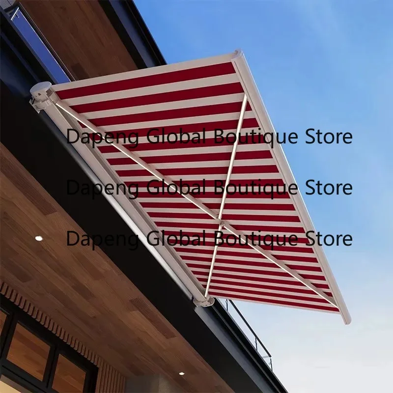 Full Cassette Awning Aluminum Alloy Frame, Electric Remote Control, Easy to Operate