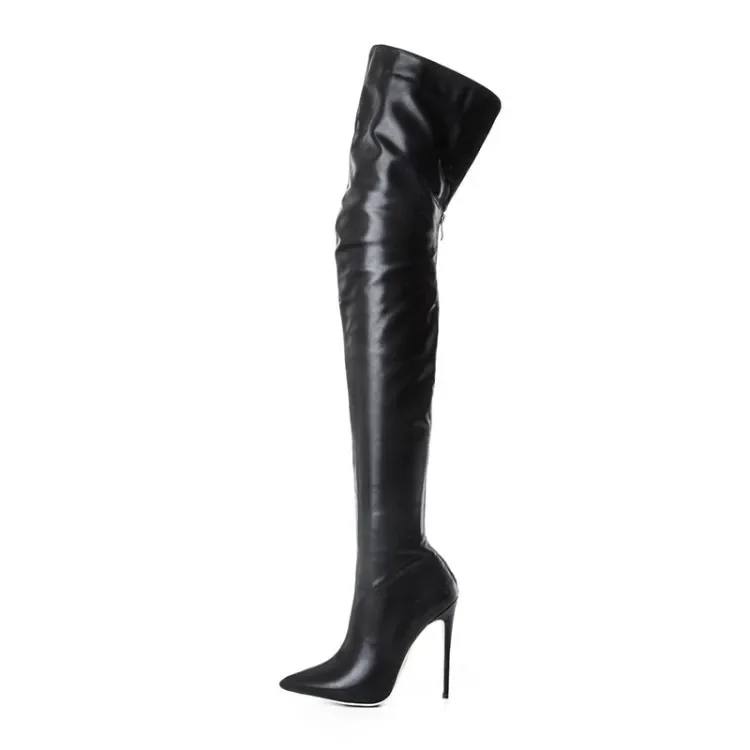 Fashion over-the-knee boots plus size 47 nightclub pointy elastic boots