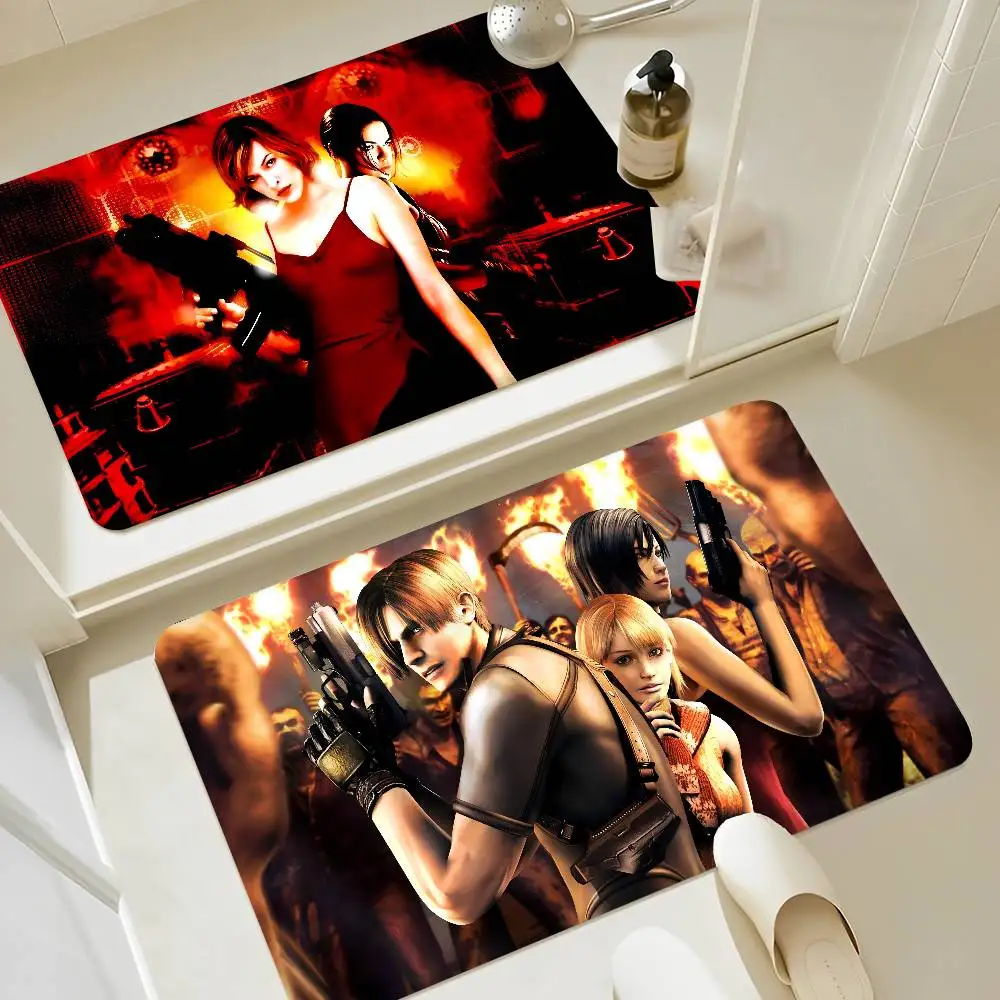 R-Resident Evil Games سجادة أرضيات على الطراز الشمالي ممسحة منزلية للحمام والمرحاض سجادة ديكور لغرفة النوم والفندق