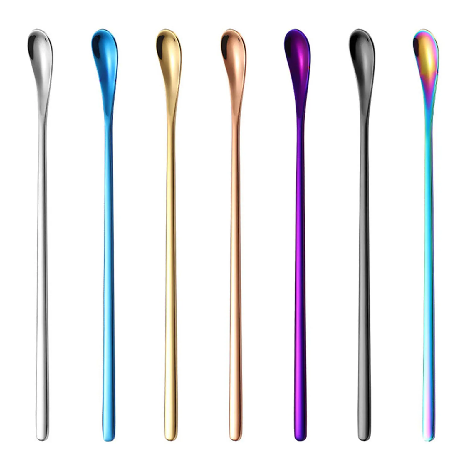 Ice Cream Sundae Spoons Chocolate Milk Dishwasher For Mixing Drinks Stainless Steel Stirring Spoon Bar Office Break Room