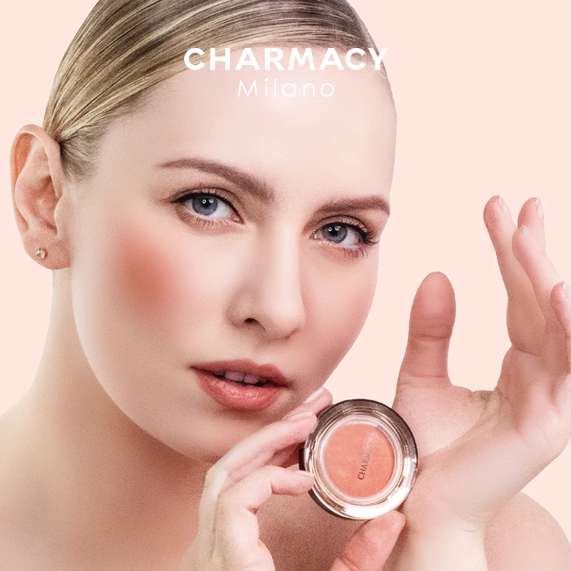 CHARMACY Peach Face Blusher Matte Solf Powder Blush Palette Long Lasting Professional Korean Face Makeup for Women Cosmetics