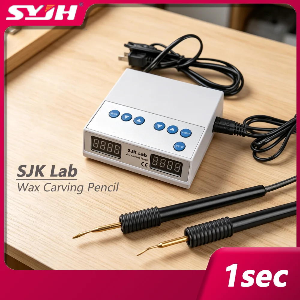 

SYJH Ultra-thin 6 Waxes Tips Dental Electric Wax Waxer Carver Contains Double Carving Pen for Dentist Lab Equipment Tools