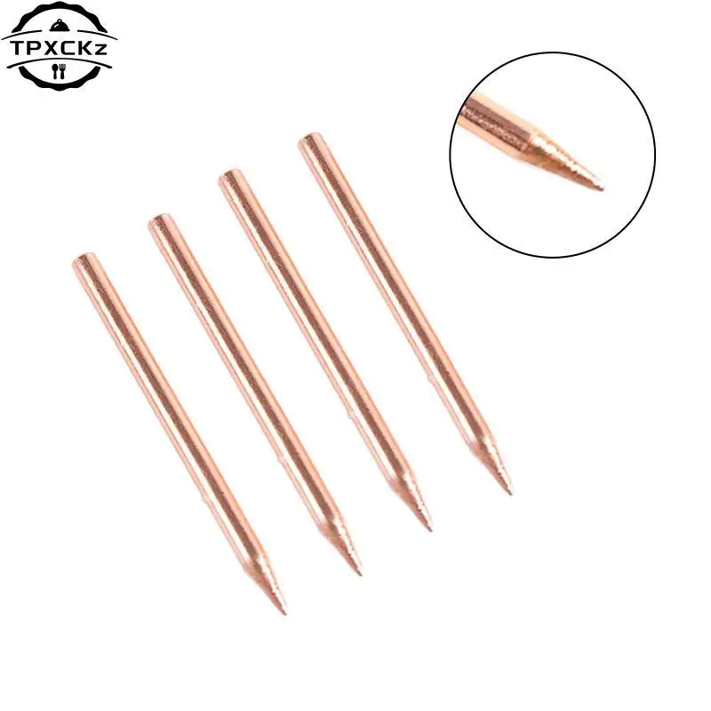 

2pcs 18650 Hand-held Spot Welder Small Lithium Battery Point Welding Pen Aluminum Oxide Copper Spot-welding Needle Electrode Tip