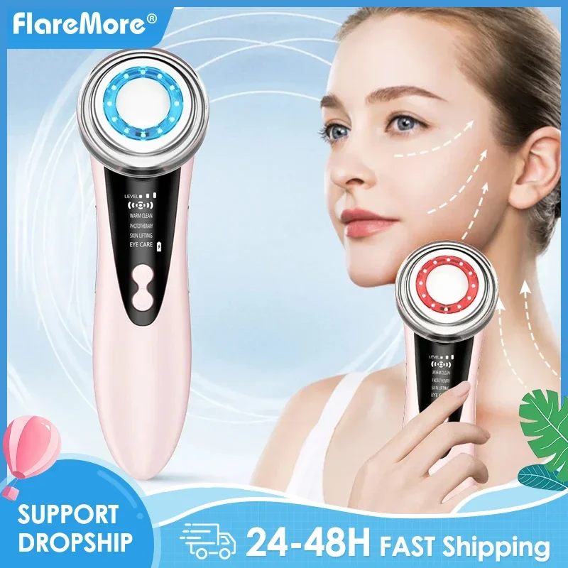 NEW Electric Facial Lifting Device Vibration LED Face Skin Rejuvenation Wrinkle Remover Anti-Aging Facial Eye Beauty Care Device