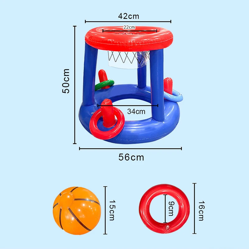 Juego de baloncesto acuático inflable, juego de lanzamiento de agua, aro de playa, piscina al aire libre, juguetes acuáticos de verano