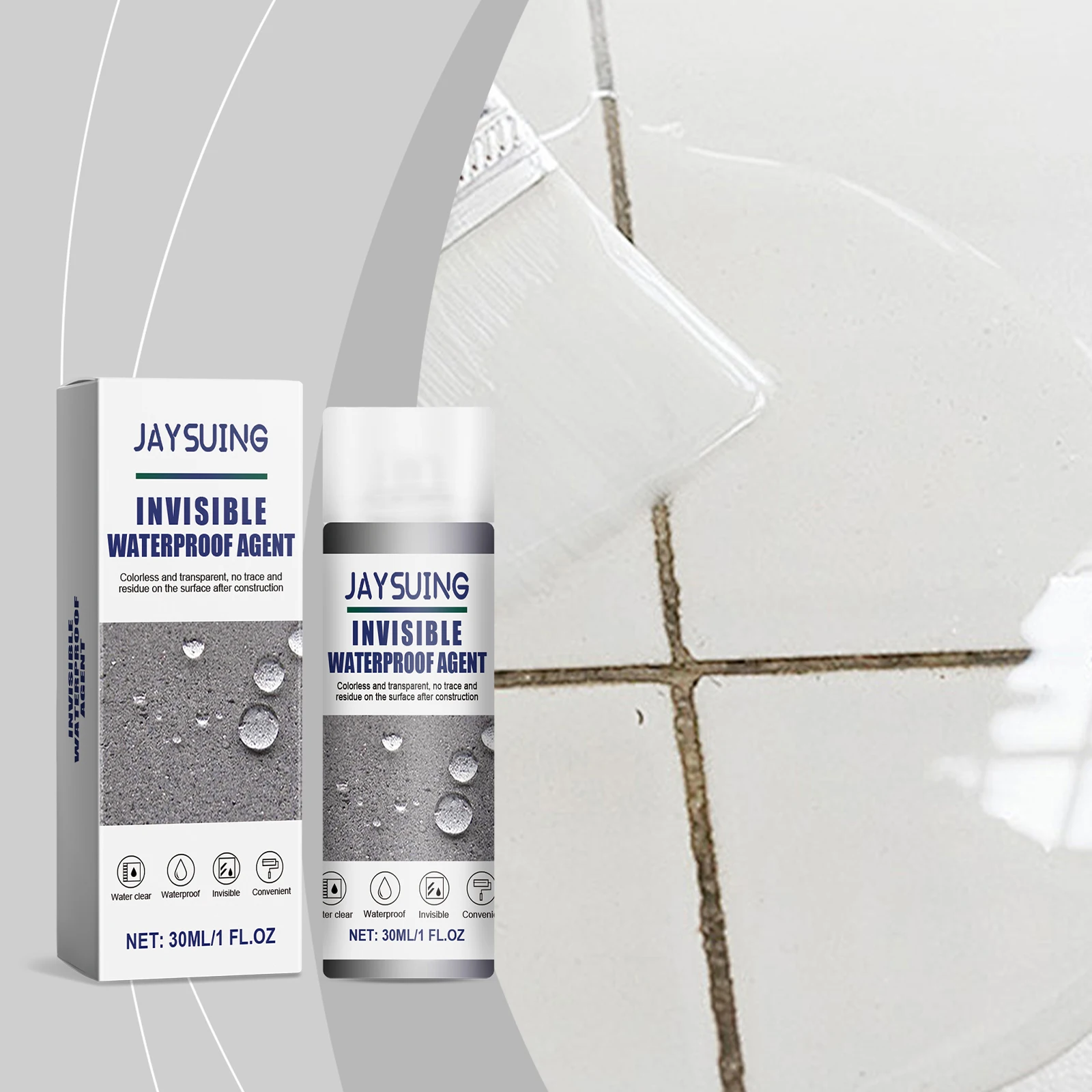 غراء مقاوم للماء يخترق الرطوبة المقاومة للماء، غراء غير مرئي لبلاط الحمام، عامل إصلاح تسرب سقف الجدار الخارجي