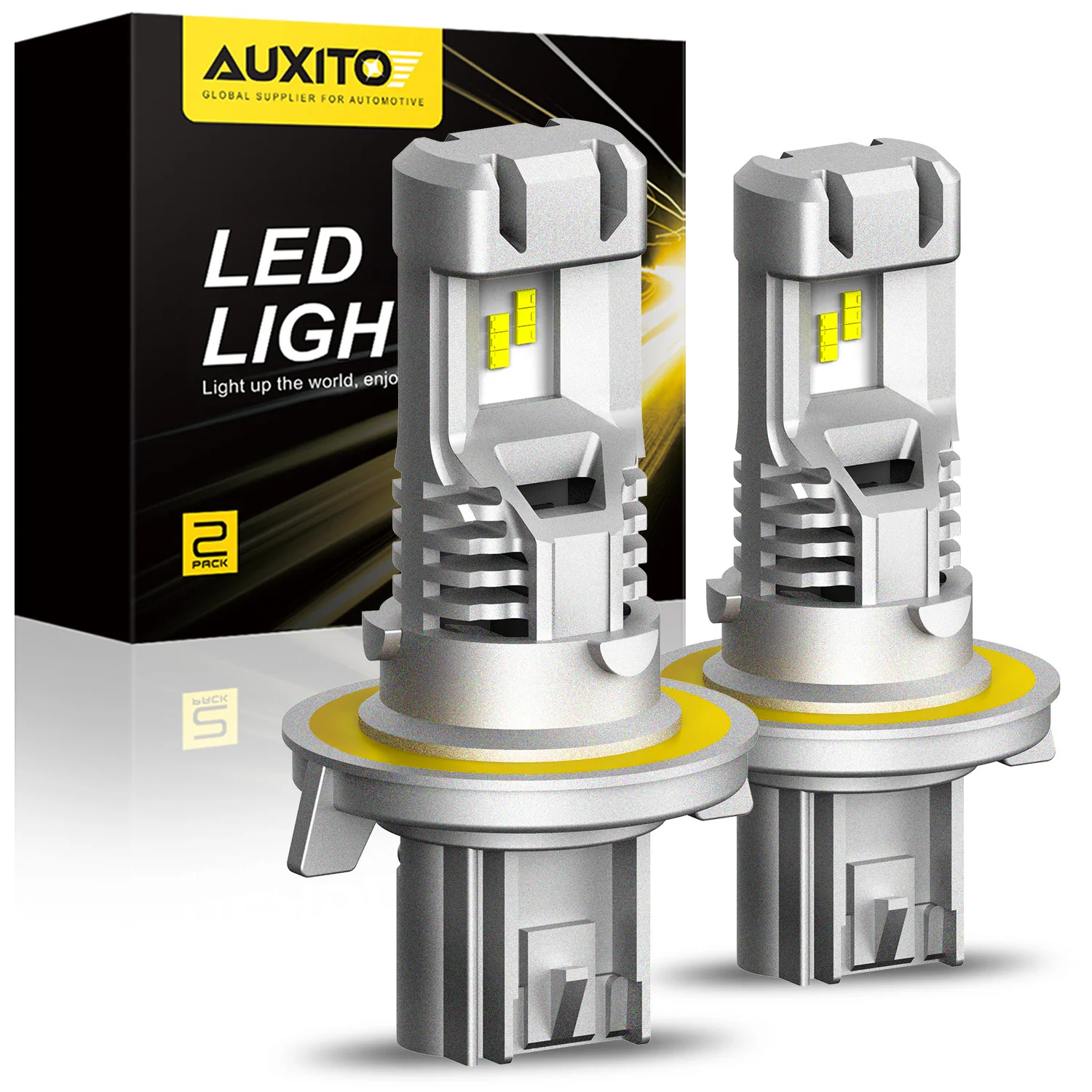 AUXITO 2Pcs 12000Lm H13 LED Headlight Hi/Lo Bulb 9006 HB4 HB3 ZES Chip H4 9003 H8 H11 Head Lamp Lights with Fan