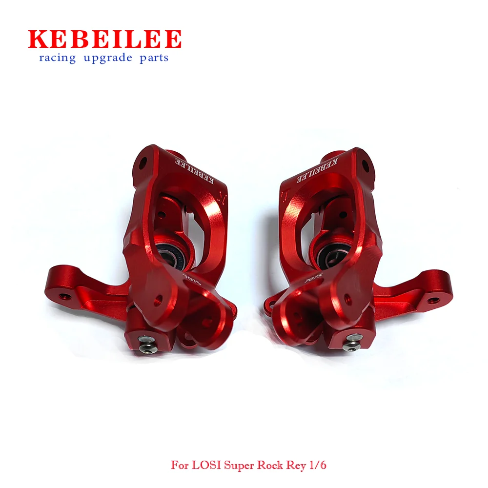 KEBEILEE CNC Alu7075 Front Spindle Knuckle+C Hub For LOSI Super Rock Rey 1/6 8S