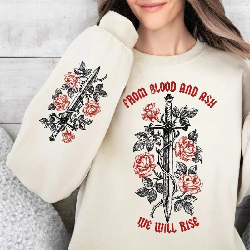 من الدم والرماد سوف نرتفع البلوز والقلنسوة، جنيفر إل بوبي هوك برينس كاستيل كتاب عاشق هدية الشتاء الحراري هوديي #1