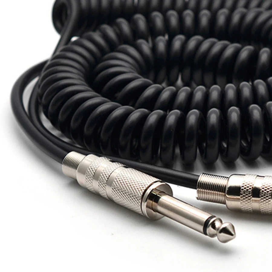 Guitar Spring Cable 6.35/6.5 Guitar Bass Audio Cable Shield Wire 5M For Connecting the Sound of the Electric Guitar