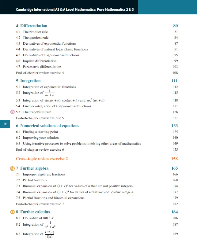 Cambridge lntenationalAS&A Level Mathematics: Pure Mathematics 2 & 3 Couirsebook
