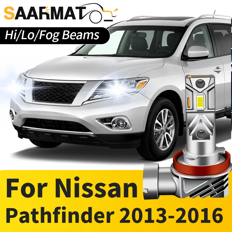 1PC/2PCS Long Lifespan CANbus LED Headlamp Bulb For Nissan Pathfinder 2013-2016 LED Headlights High Low Beams Fog Light Lamp