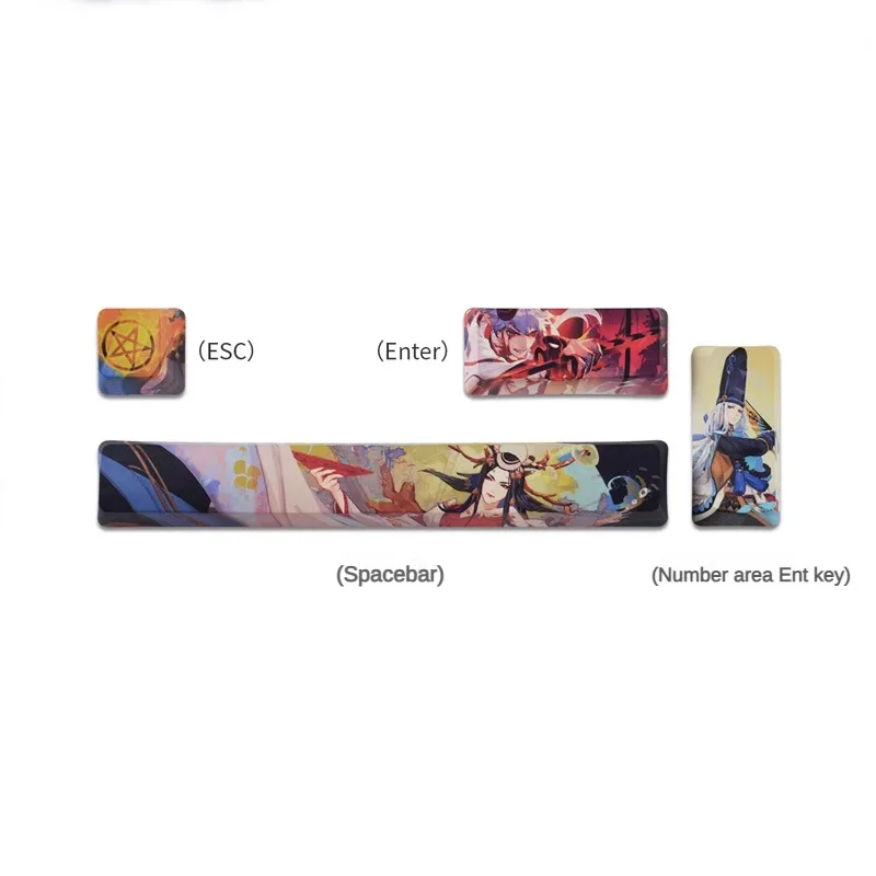 Game Series Keycap Onmyoji PBT Five-sided Sublimation Onmyoji Mechanical Keyboard Keycap for Ikbc Varmilo Rapoo OEM Anime KeyCap