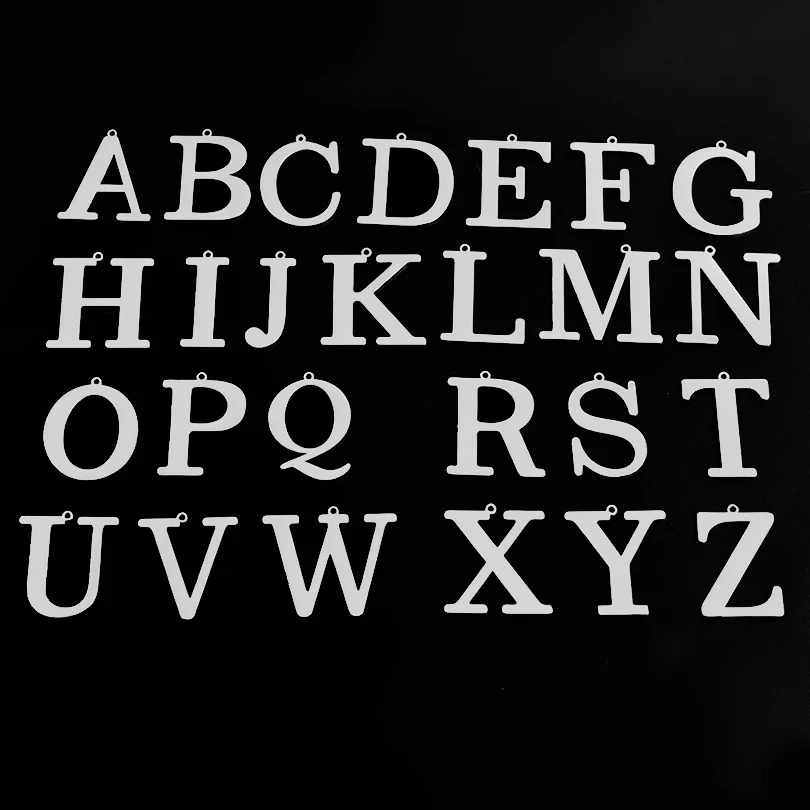 Initial Alphabet Collar Hombre Stainless Steel Big 26 Letters Pendant Necklaces For Women Men Jewelry 50/60/70cm Box Link Chain