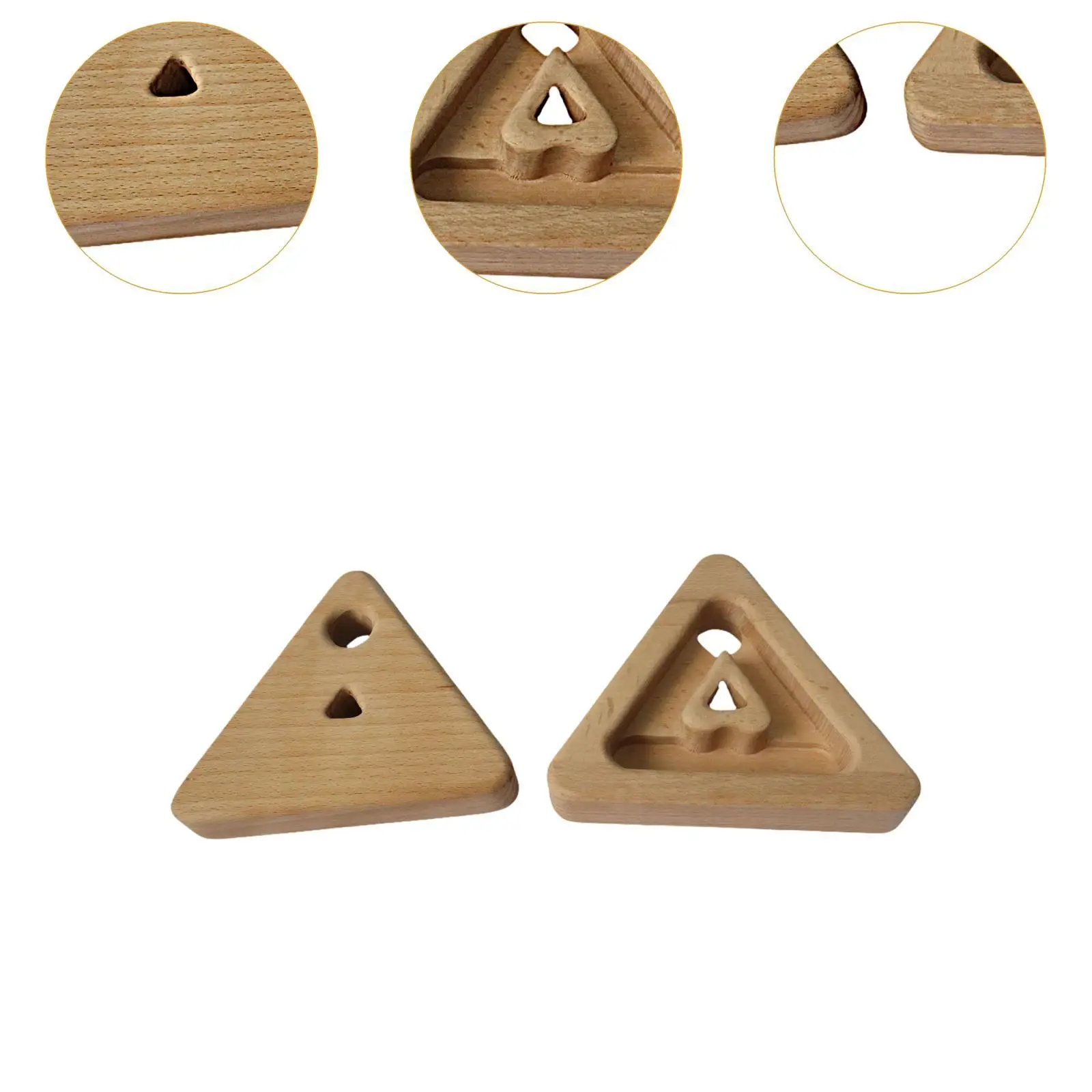 2x Triangle Climbing Hangboard Fingerboard Rock Climbing for Gym Doorway