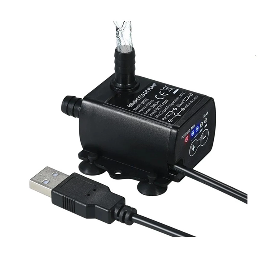 

1PC Ultra-quiet Mini Brushless Water Pump Waterproof Submersible Fountain For Fish Tank Circulating Pump