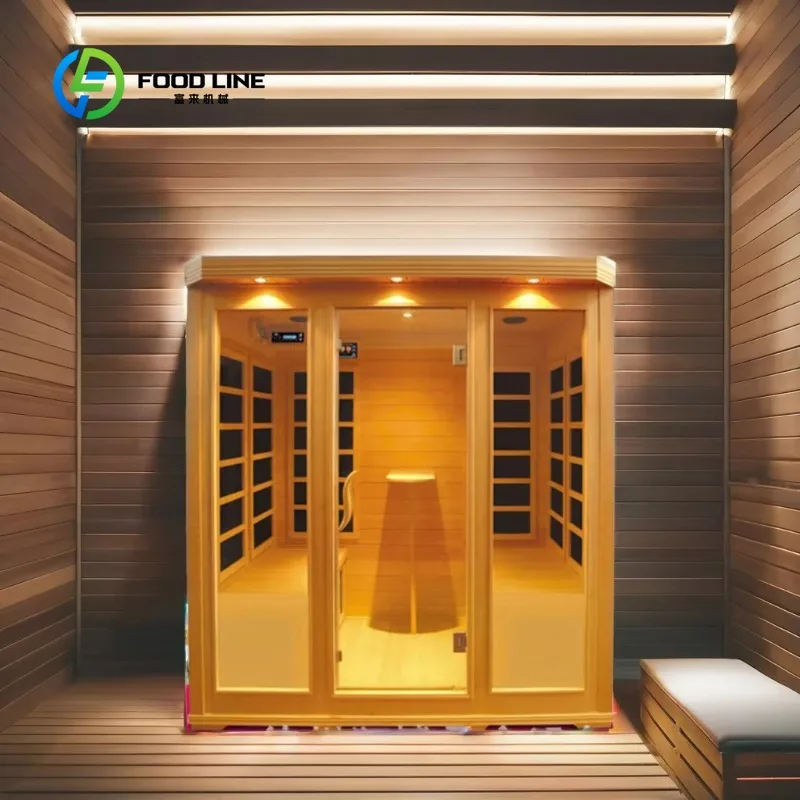 Custom Made Traditional Sauna Cabin with Glass Door Bench Lighting Bulk Buy Discounts for Wholesalers Home Improvement
