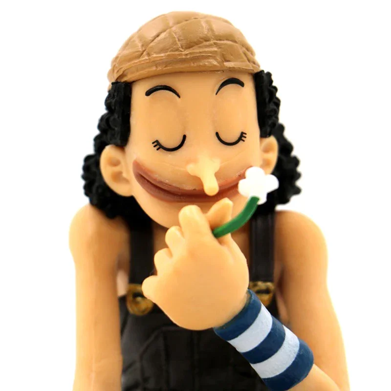 Anime Usopp Sentado Postura Action Figure, Cheiro de Flores, Bonecas Modelo de Coleção, Presente Infantil, Decoração Desktop, 1 Pc