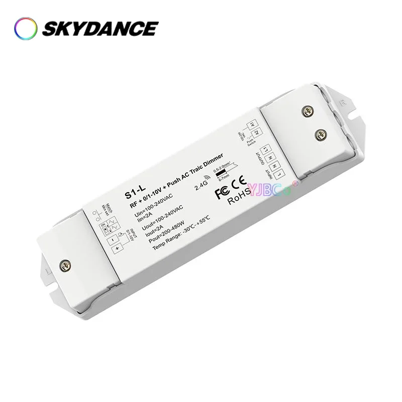 Imagem -02 - Skydance-faixa Led de Cor Única ac Push-dim Dimmer Cor Única Controlador de Luz Variável Dimming Variável Triac cv 110v 220v