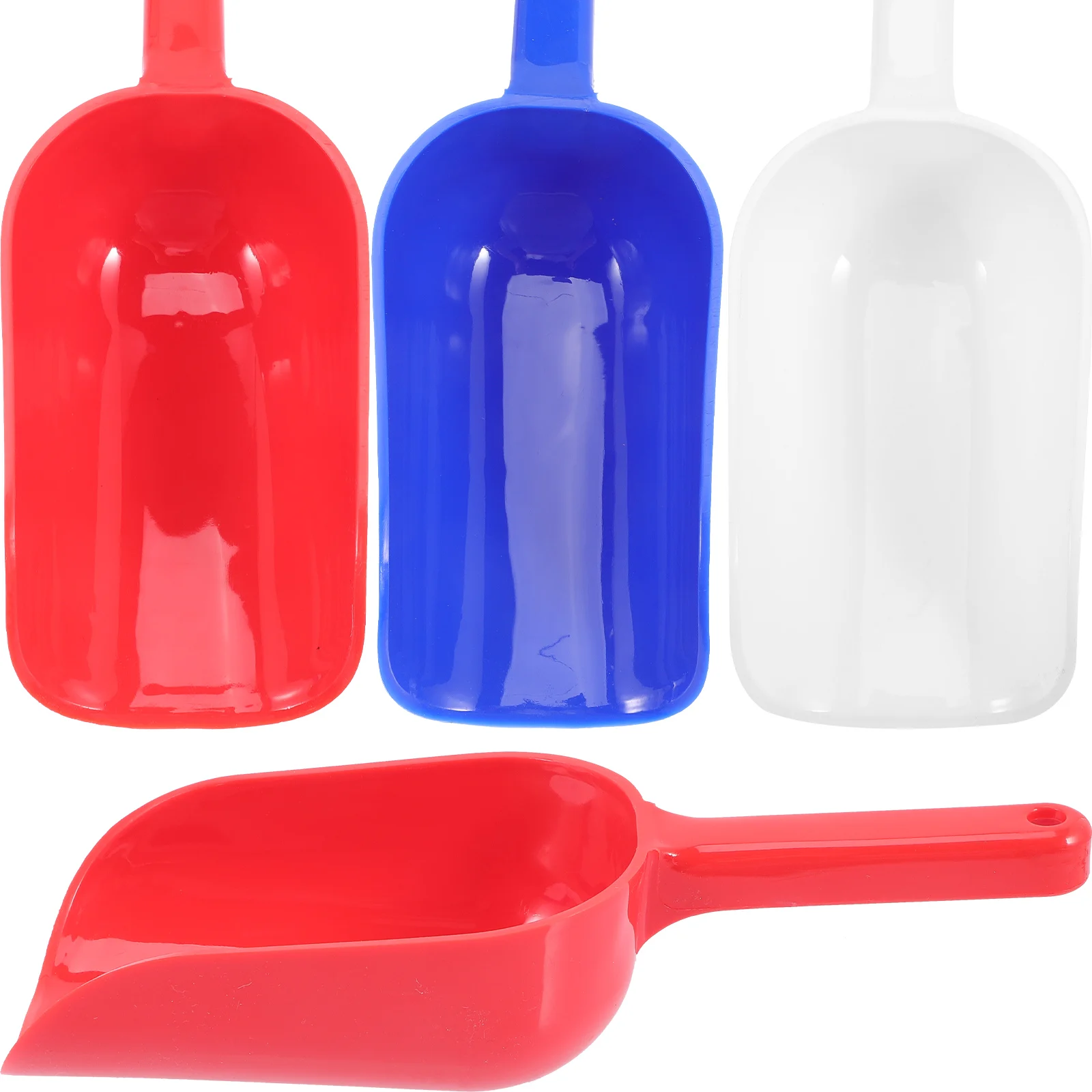 

4pcs Sand Shovels Plastic Stainless Steel Kids Beach Toys Lightweight Outdoor Digging Tools Summer Fun Gardening
