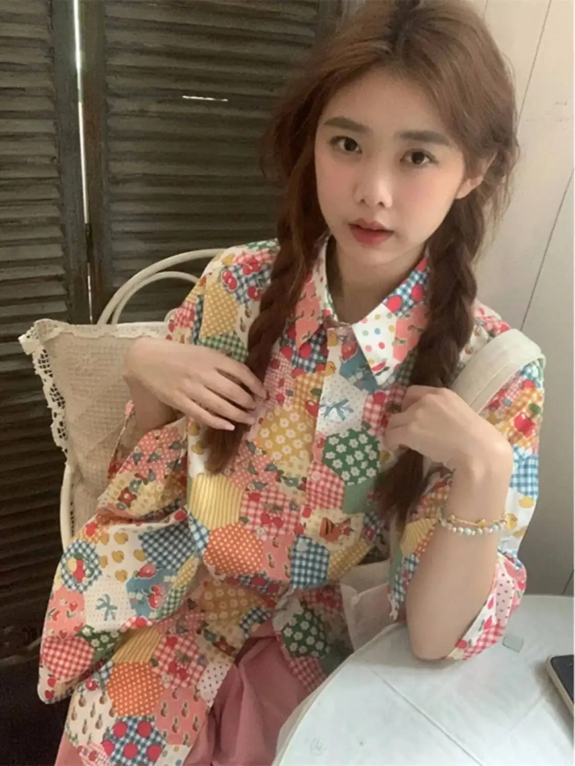 Zomer Nieuwe Sle Dames Loose Fit Bloemenprint Ort Sve Irt Binnenbovenkleding Jeugdig ogend Afslanken Veelzijdig...