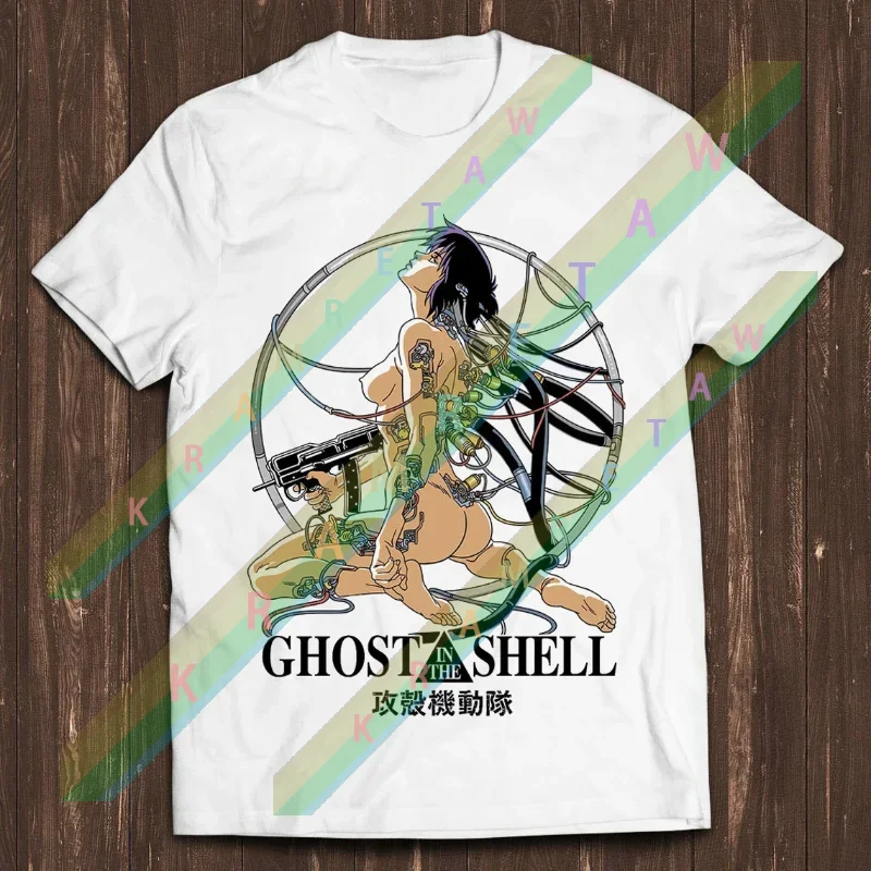 

Kusanagi Motoko Ghost Soldier Ghost In The Shell T-Shirts Men Cotton T Shirt Anime Short Sleeve Tee Shirt Clothes Streetwear Top