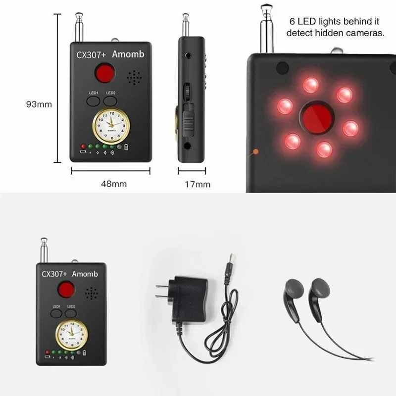

Infrared Laser Wiretapping bug Hidden Camera Detector Spy Gadgets Wireless Scanning Detectable Hidden Camera GPS Tracker Signal
