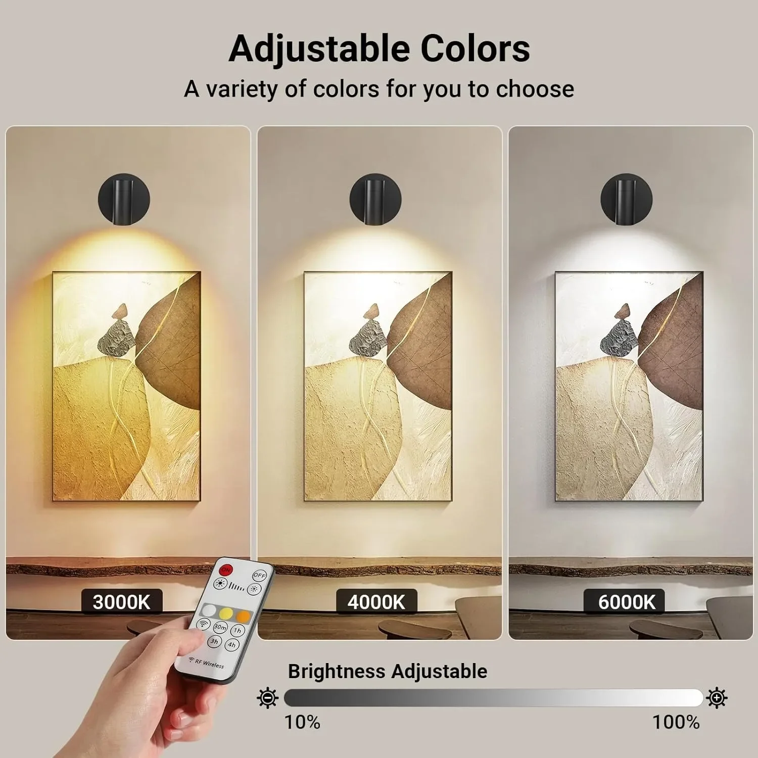 Magnetic Wall Lamp LED Floor Wall Light 2000mAh Rechargeable for Bedroom Live Room Decor No-drill Installation