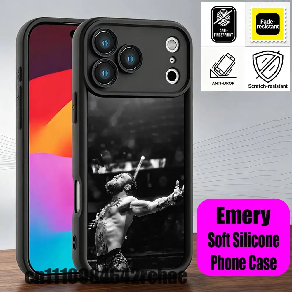

For iPhone 15,11,12,13,14,16,17,Pro,Max,Plus,E,Air,Mini Emery Custom TPU Cover C-Conor M-McGregor Phone Case