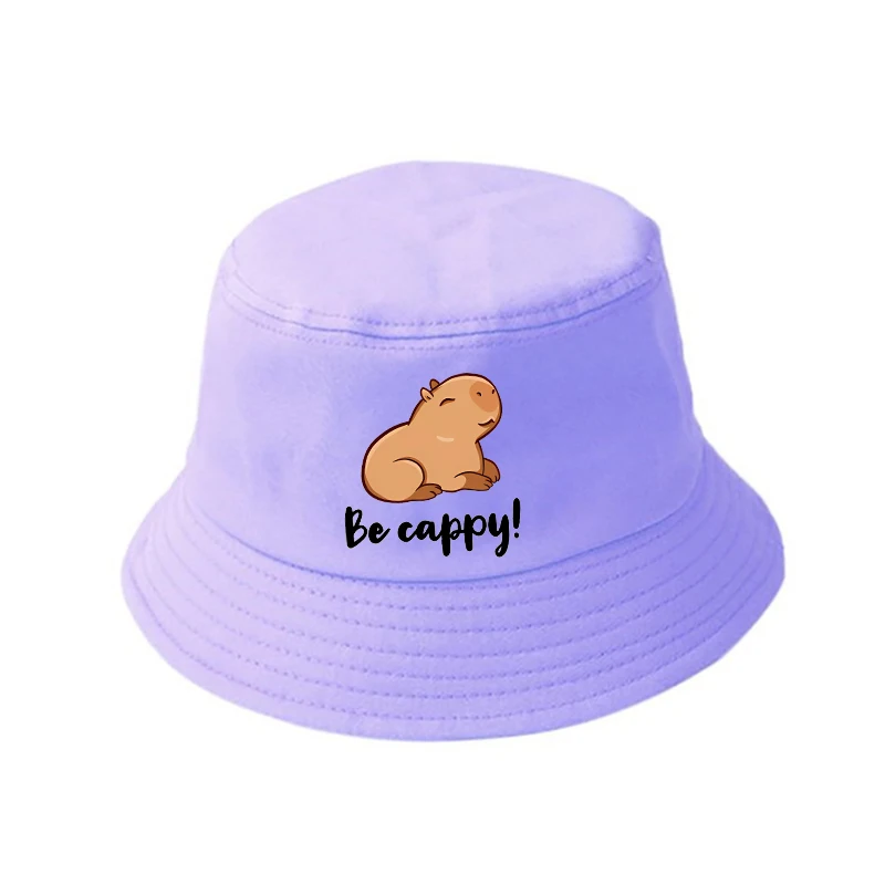 Funny Animals Capybara Summer Hat Women Men Panama Bucket Cap The Design Flat Visor hat Harajuku 90s Fisherman hat Bucket hats