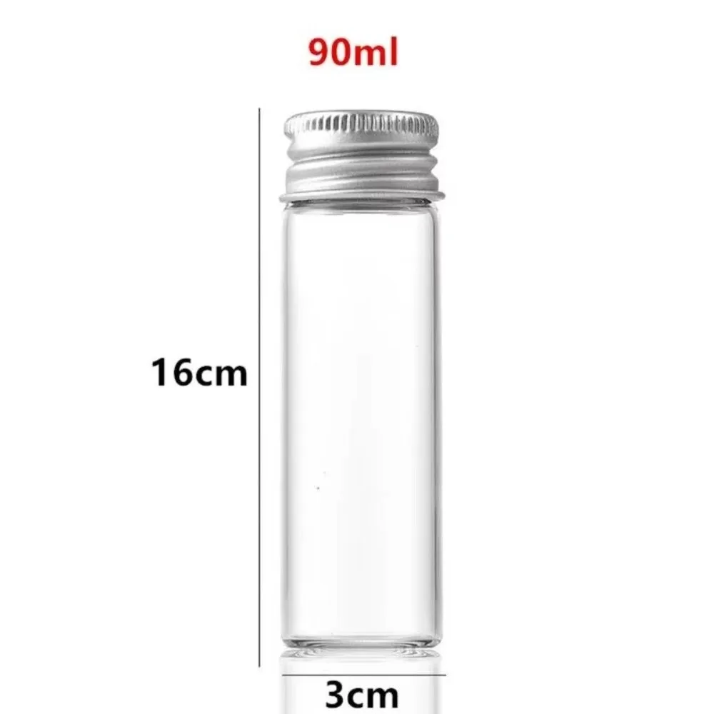 PET Material Storage Containers 50-125ml Capacity Transparent Body Sealed Jars Kitchen Storage Aluminum Cap Mini Bottles