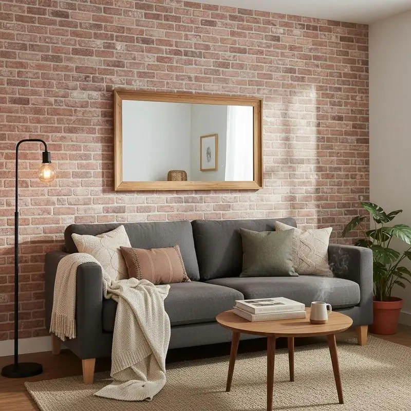 Lot de 10 panneaux muraux 3D 100x50 cm Marron en mousse EPS, panneaux décoratifs légers pour mur avec isolation phonique, faciles à installer pour salon, chambre et bureau