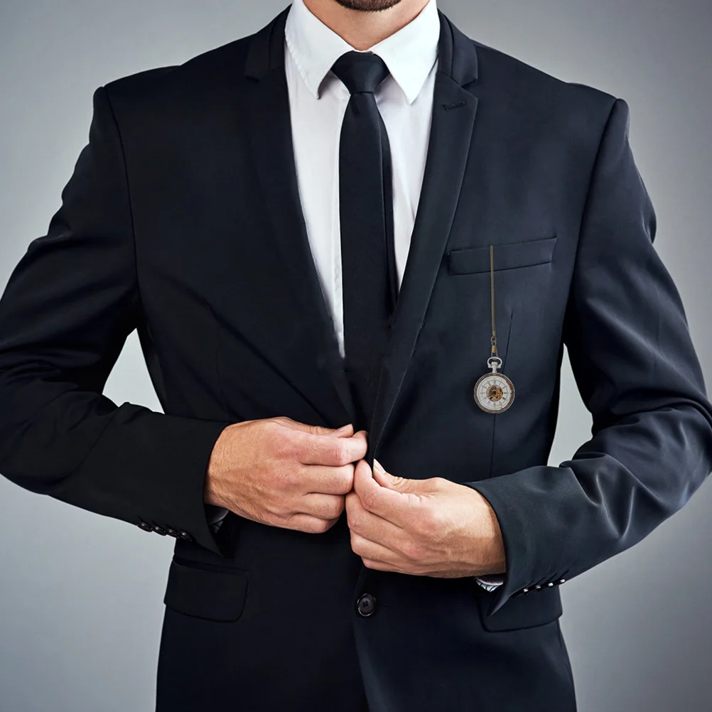 남성용 빈티지 메탈 포켓 워치 체인 2개 세트, 조끼 체인 교체용 장식용 포켓 워치 걸이