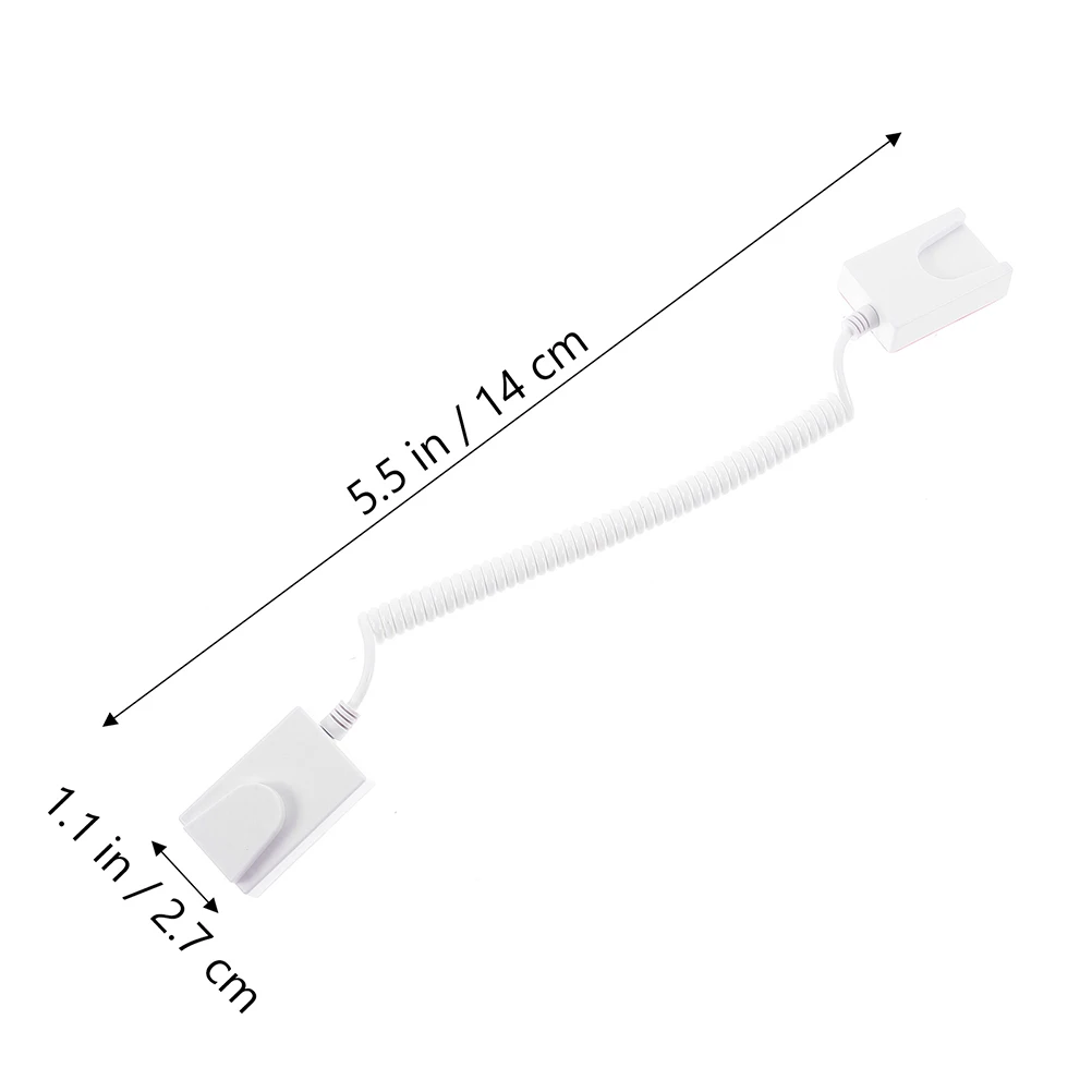 

2pcs Anti-Lost Rope Hook Hardware Security Cable Lock Retractable Remote Control Holder Self-Adhesive No Drill Universal Fit