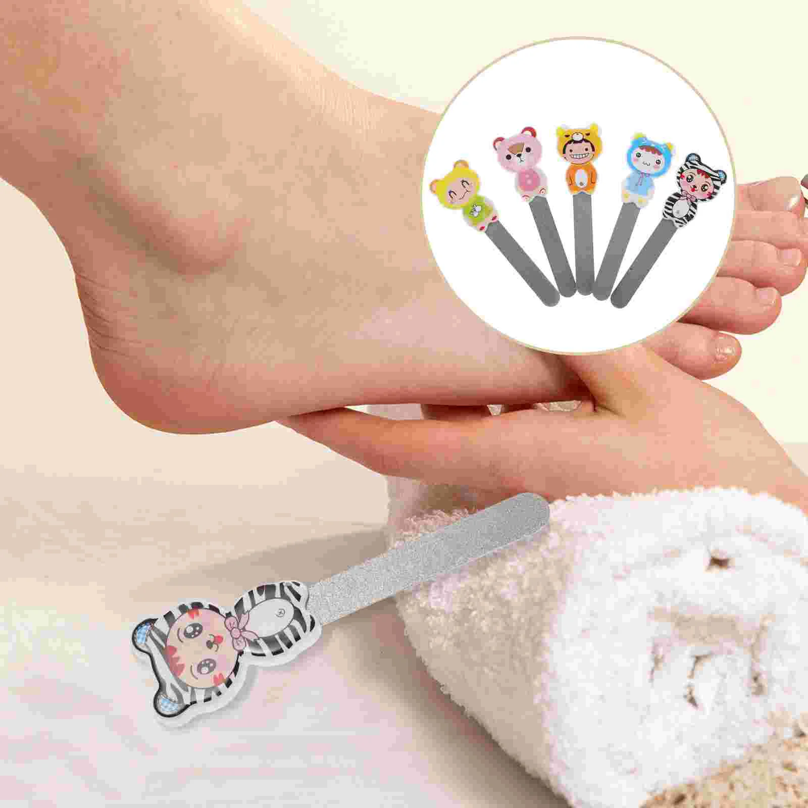 

5 Pcs Nail File Manicure Rub Pedicure Tool Portable Files Tools Toe Trimming Three-dimensional for Nails